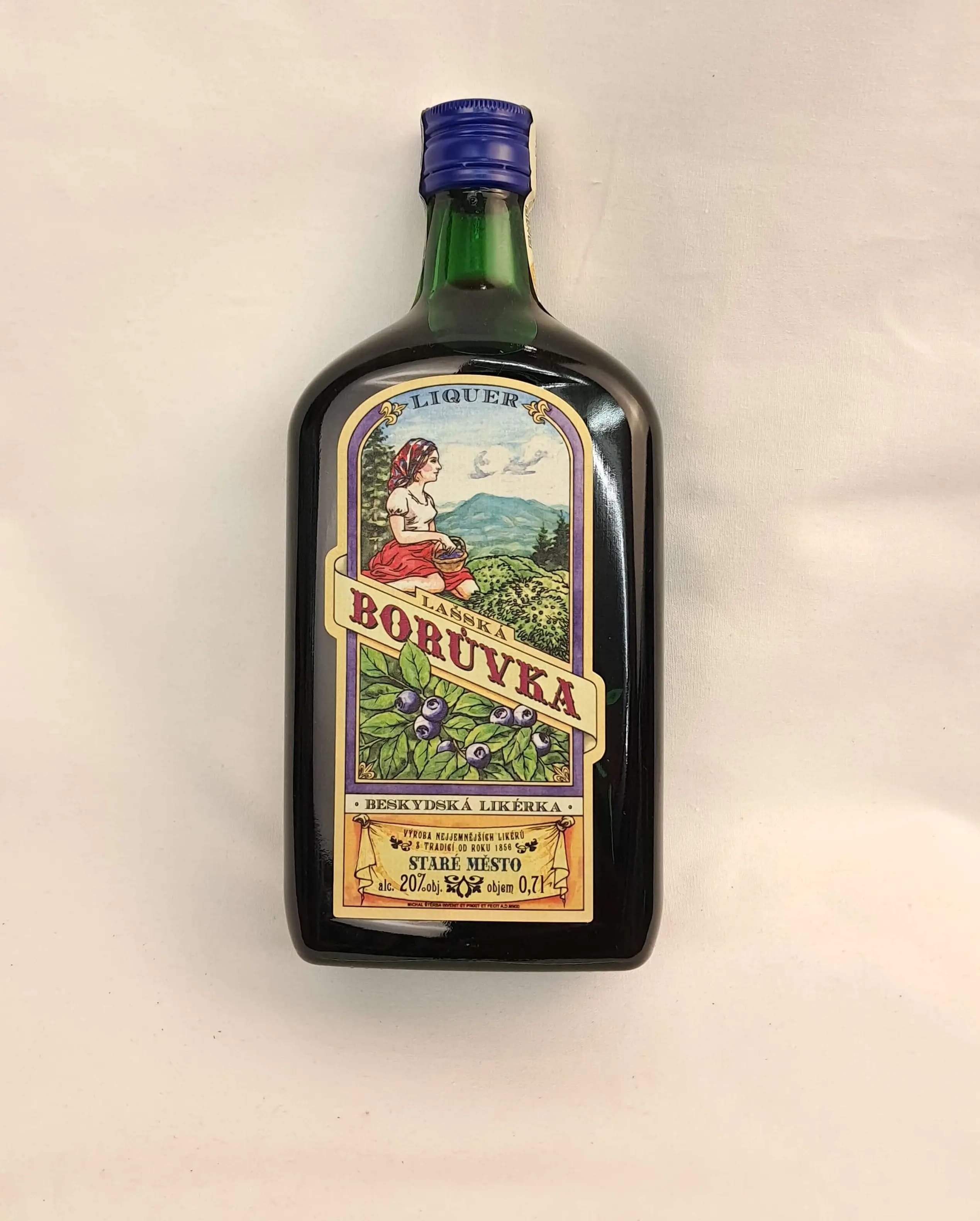 Lašská Borůvka blueberry liqueur bottle